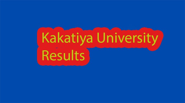 Kakatiya University Results 