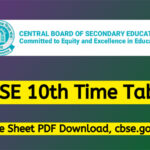 CBSE 10th Time Table 2025, 10th Datesheet Download Link  @ cbse.nic.in